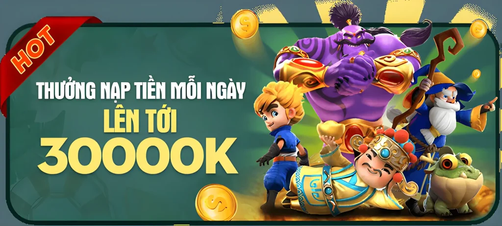 Slot3657 tặng nạp mỗi ngày tới 30.000k